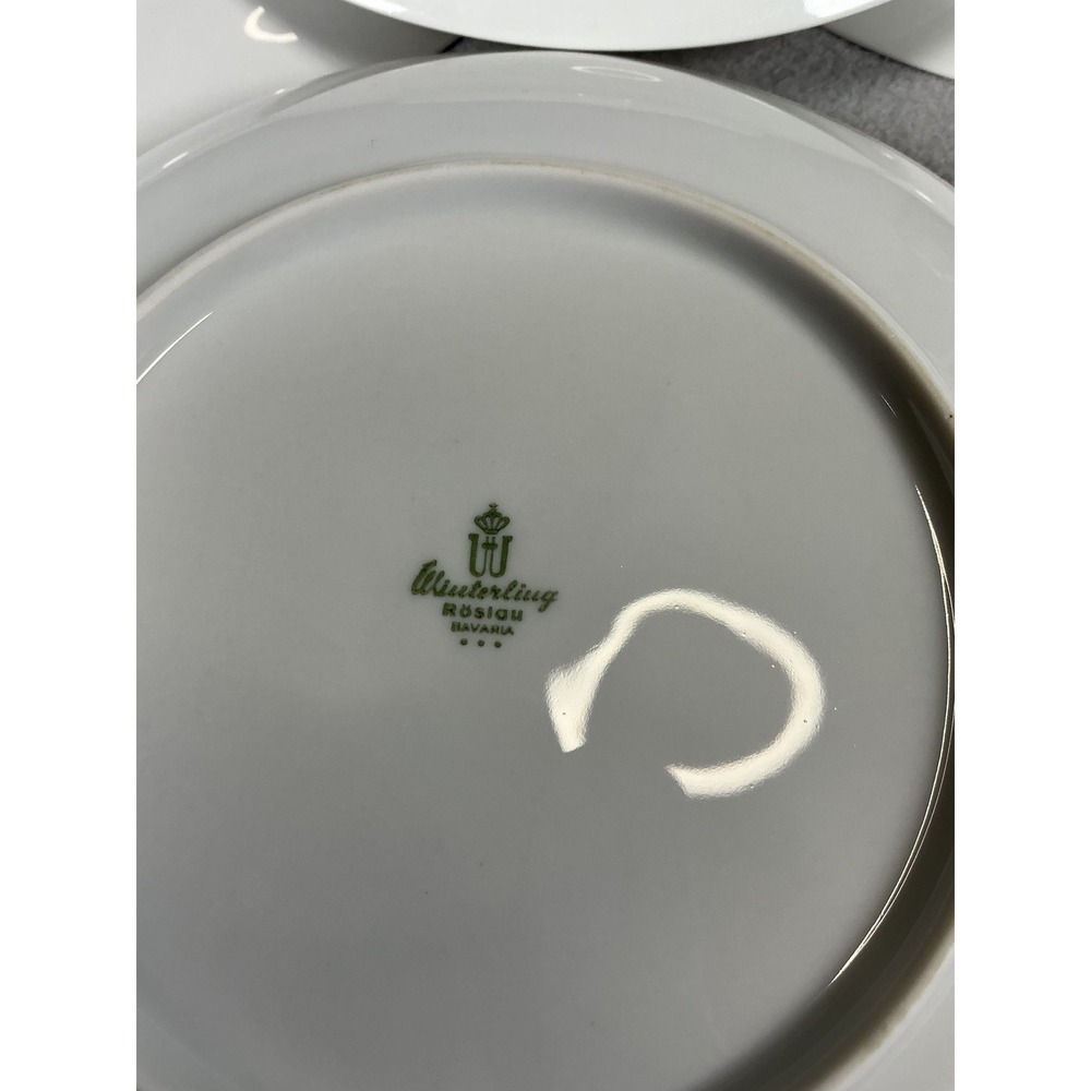 Winterling Roslau Bavaria Apple Plates Set 6‎ White Porcelain Fruit - Picture 7 of 8